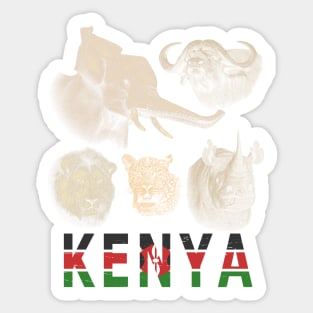 Kenya Big Five Africa Safari Sticker